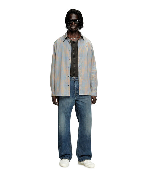 DIESEL グレー 長袖シャツ メンズ 長袖シャツ S-SIMPLY-DLBV（シャツ/ブラウス）｜DIESEL