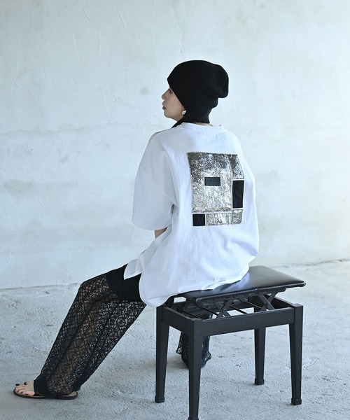 funda mine（ファンダマイン）の「【日本製】UNISEX フラグメントグリッドTシャツ（Tシャツ/カットソー・レディース・ブラック/ホワイト・FREE）」の11枚目の写真