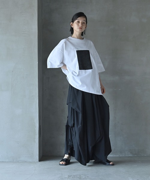 funda mine（ファンダマイン）の「【日本製】UNISEX フラグメントグリッドTシャツ（Tシャツ/カットソー・レディース・ブラック/ホワイト・FREE）」の7枚目の写真