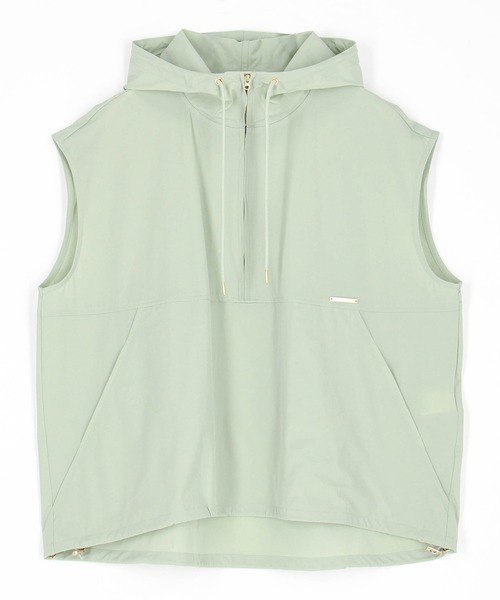 NICOLE white（ニコルホワイト）の「アノラック風スリーブレスプルオーバー（ベスト・レディース・ブラック/オフホワイト/ライトグリーン・FREE）」の21枚目の写真