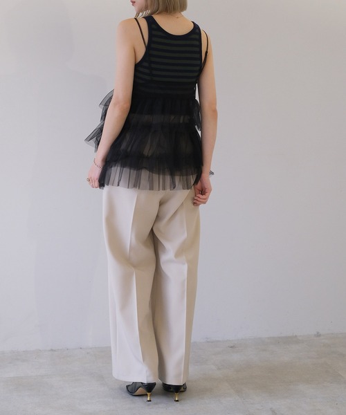 AKTE(アクテ)の「チュールジレ(シャツ/ブラウス・レディース・ブラック/ミント・FREE)」の21枚目の写真