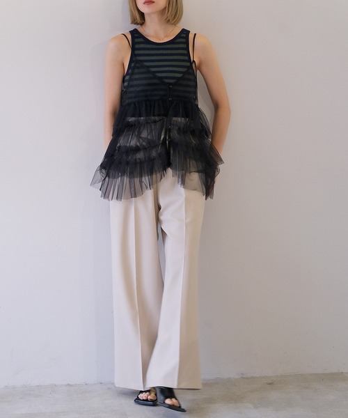 AKTE(アクテ)の「チュールジレ(シャツ/ブラウス・レディース・ブラック/ミント・FREE)」の19枚目の写真