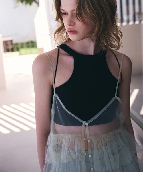 AKTE(アクテ)の「チュールジレ(シャツ/ブラウス・レディース・ブラック/ミント・FREE)」の18枚目の写真