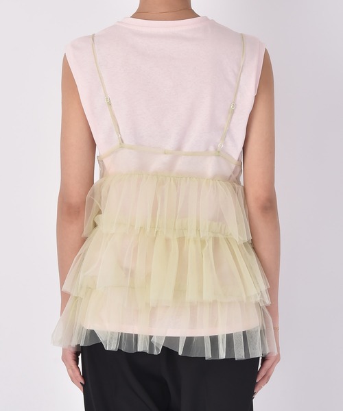 AKTE(アクテ)の「チュールジレ(シャツ/ブラウス・レディース・ブラック/ミント・FREE)」の14枚目の写真