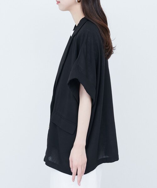 袖口ロールUP綿麻シアージャケット/natural couture/新品タグ付き 袖口ロールUP綿麻シアージャケット | natural couture