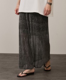 SALON adam et rope' | シアーラメスカート［ストレッチ］(スカート)