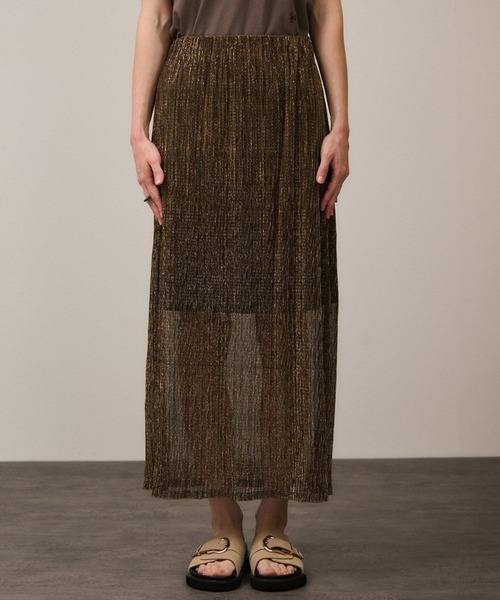 SALON adam et rope'（サロン アダム エ ロペ）の「シアーラメスカート［ストレッチ］（スカート・レディース・ゴールド/シルバー・FREE）」の16枚目の写真