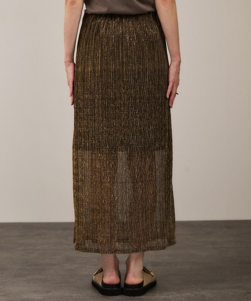 SALON adam et rope'（サロン アダム エ ロペ）の「シアーラメスカート［ストレッチ］（スカート・レディース・ゴールド/シルバー・FREE）」の18枚目の写真