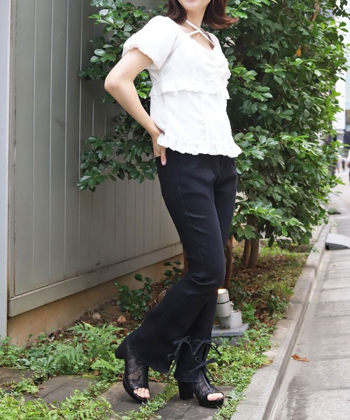 axes femme（アクシーズファム）の「裾リボンデニムパンツ（デニムパンツ・レディース・ワンウォッシュ/ブラック・マルチサイズ）」の18枚目の写真