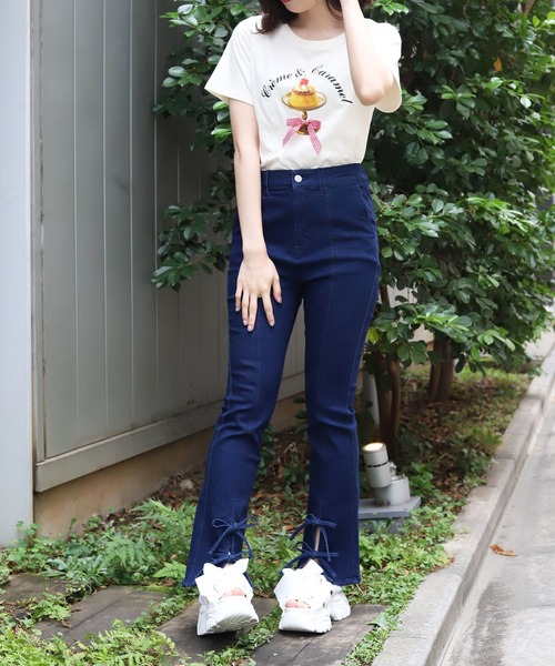 axes femme（アクシーズファム）の「裾リボンデニムパンツ（デニムパンツ・レディース・ワンウォッシュ/ブラック・マルチサイズ）」の20枚目の写真