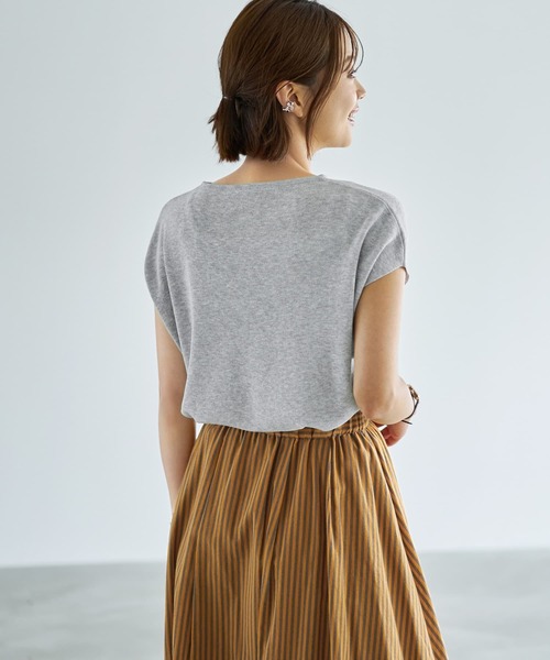 ニット セーター Tシャツみたいな微シアー麻調ニットトップス レディース STYLE DELI ニット セーター Tシャツみたいな微シアー麻調ニット