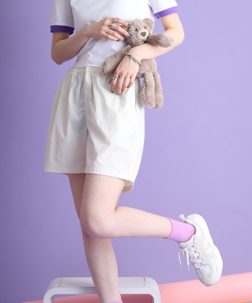 NERDY(ノルディ)の「ニューヨークウーブンハーフパンツ(その他パンツ・メンズ・ホワイト/ピンク/ブルー/ブラック・LL/SS/S/L/M)」の1枚目の写真