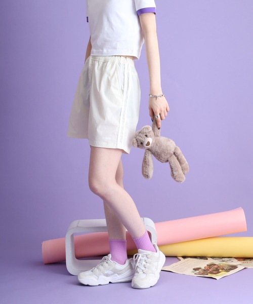 NERDY(ノルディ)の「ニューヨークウーブンハーフパンツ(その他パンツ・メンズ・ホワイト/ピンク/ブルー/ブラック・LL/SS/S/L/M)」の6枚目の写真
