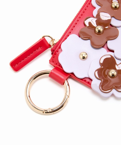 Casselini(キャセリーニ)の「Casselini(キャセリーニ)フラワーモチーフコインケース(コインケース・レディース・レッド/ブラック/シルバー・FREE)」の21枚目の写真