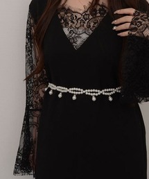 VIBGYOR Women | 【resonance】パール ウエストマーク チェーンベルト【マルチウェイ/オケージョン】(ベルト)