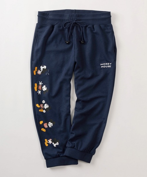 Disney（ディズニー）の「【71】【Disney/ディズニー】ミッキーマウス/くまのプーさん ワンポイント刺繍 クロップド スウェットパンツ/吸水速乾/レディース/26SS新型追加（スウェットパンツ・レディース・チャコールグレー/グレー/アッシュグレー/ネイビー/ライトグレー系/ブラック系/グレー系/ネイビー系・L/M）」の7枚目の写真