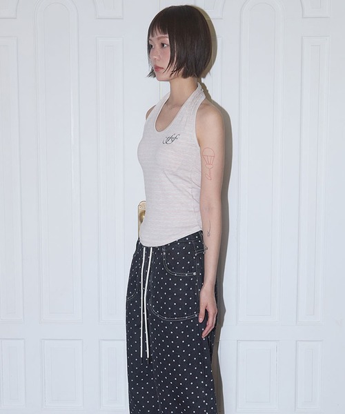 FANCY CLUB（ファンシークラブ）の「FANCY CLUB/ファンシークラブ Stripe Open-back Halterneck ホールターネック トップス（キャミソール・レディース・ピンク/ブルー・ONE SIZE）」の17枚目の写真