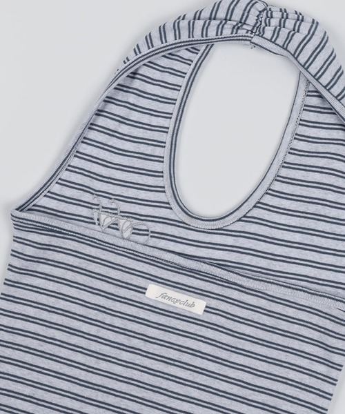 FANCY CLUB（ファンシークラブ）の「FANCY CLUB/ファンシークラブ Stripe Open-back Halterneck ホールターネック トップス（キャミソール・レディース・ピンク/ブルー・ONE SIZE）」の21枚目の写真