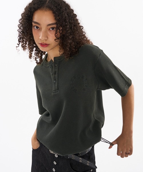 DRAW CODE HENRY NECK THERMAL T-SHIRT / ドローコードヘンリー