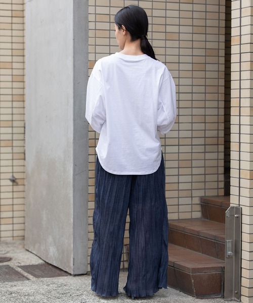 Munich(ミューニック)の「ワッシャープリーツシアーデニムワイドパンツ(その他パンツ・レディース・ブラック/ネイビー・S)」の19枚目の写真