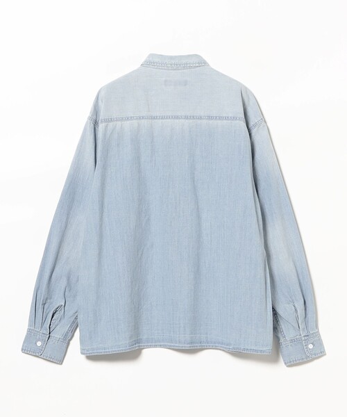B:MING by BEAMS（ビーミングバイビームス）の「ユーズド加工 シャンブレー シャツ（シャツ/ブラウス・メンズ・ブラック/インディゴブルー・S/M/L/XL）」の10枚目の写真