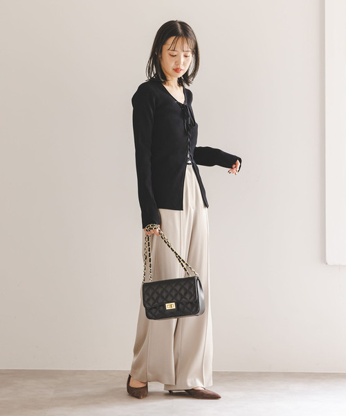 WEB限定追加》レースアップリブニット（ニット/セーター）｜NOBLE