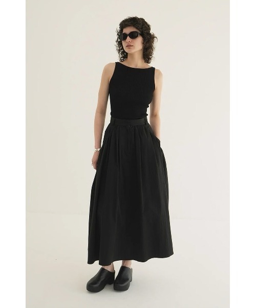 CLANE（クラネ）の「CLANE BOAT NECK RIB KNIT TANK TOP 18106-2242