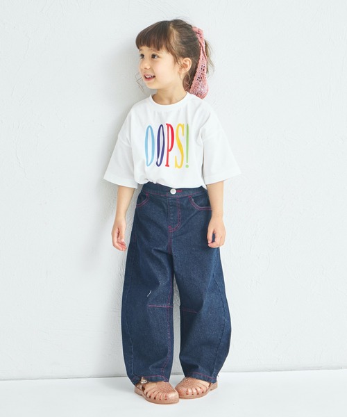 pairmanon(ペアマノン)の「カラフル BIG ロゴTシャツ(Tシャツ/カットソー・キッズ・ホワイト/ライトブルー/チャコールグレー・100/110/120/130/140/150/90)」の9枚目の写真