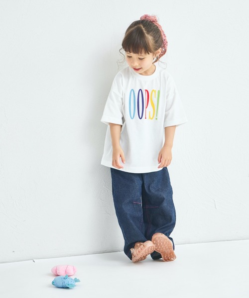 pairmanon(ペアマノン)の「カラフル BIG ロゴTシャツ(Tシャツ/カットソー・キッズ・ホワイト/ライトブルー/チャコールグレー・100/110/120/130/140/150/90)」の10枚目の写真