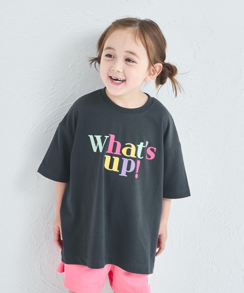 pairmanon(ペアマノン)の「カラフル BIG ロゴTシャツ(Tシャツ/カットソー・キッズ・ホワイト/ライトブルー/チャコールグレー・100/110/120/130/140/150/90)」の11枚目の写真