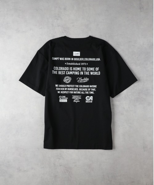 CAMP7(キャンプセブン)の「【店頭で人気】【CAMP7】【ONE OCEAN】(吸水速乾/UPF50+)バックロゴプリントTシャツ / UVカット(Tシャツ/カットソー・メンズ・ホワイト/ベージュ/ブラック・L/XL/M)」の5枚目の写真