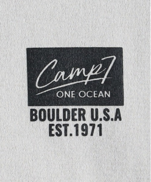 CAMP7(キャンプセブン)の「【店頭で人気】【CAMP7】【ONE OCEAN】(吸水速乾/UPF50+)バックロゴプリントTシャツ / UVカット(Tシャツ/カットソー・メンズ・ホワイト/ベージュ/ブラック・L/XL/M)」の9枚目の写真