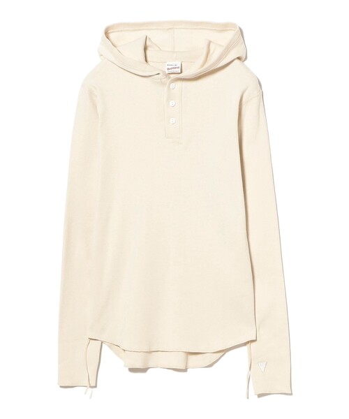 maturely(マチュアリー)の「【別注】Healthknit × maturely / フーデッド ヘンリー ロングスリーブ(Tシャツ/カットソー・レディース・その他/ブラック/ナチュラル・ONE SIZE)」の13枚目の写真