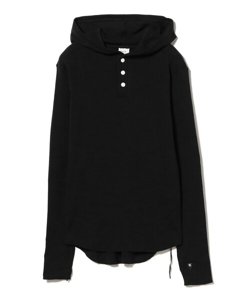 maturely(マチュアリー)の「【別注】Healthknit × maturely / フーデッド ヘンリー ロングスリーブ(Tシャツ/カットソー・レディース・その他/ブラック/ナチュラル・ONE SIZE)」の16枚目の写真