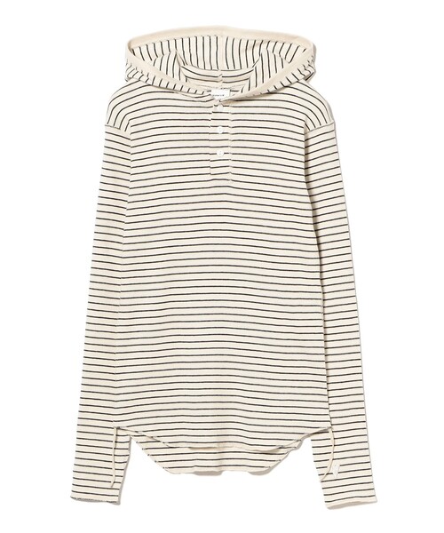 maturely(マチュアリー)の「【別注】Healthknit × maturely / フーデッド ヘンリー ロングスリーブ(Tシャツ/カットソー・レディース・その他/ブラック/ナチュラル・ONE SIZE)」の19枚目の写真
