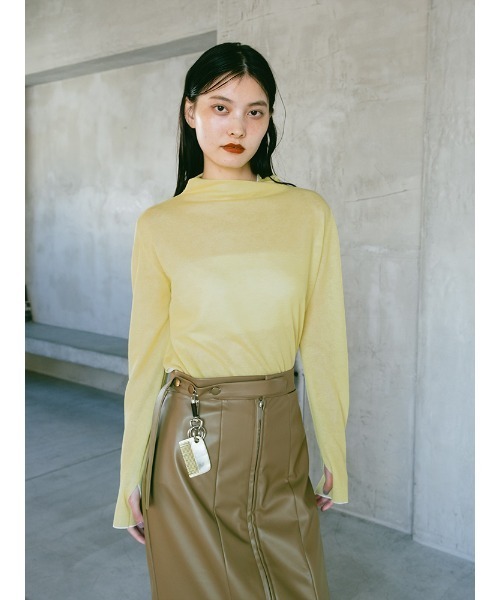 sahara（サハラ）の「Reversible Turtle Neck Top/リバーシブルタートルネックトップ（ニット/セーター・レディース・ブラック/ライラック/ミント/ホワイト・FREE）」の8枚目の写真