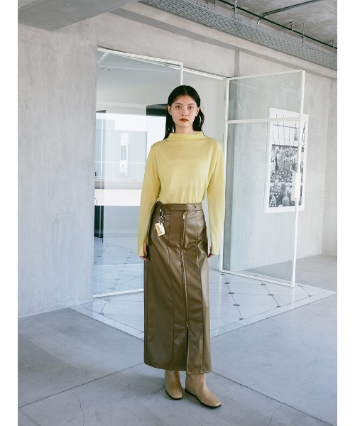 sahara（サハラ）の「Reversible Turtle Neck Top/リバーシブルタートルネックトップ（ニット/セーター・レディース・ブラック/ライラック/ミント/ホワイト・FREE）」の9枚目の写真