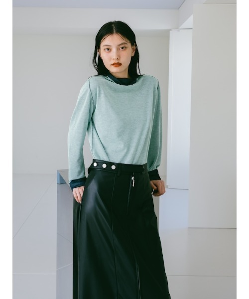 sahara（サハラ）の「Reversible Turtle Neck Top/リバーシブルタートルネックトップ（ニット/セーター・レディース・ブラック/ライラック/ミント/ホワイト・FREE）」の18枚目の写真