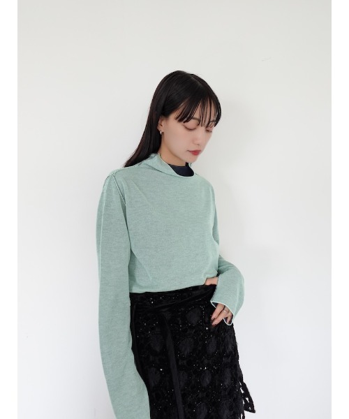 sahara（サハラ）の「Reversible Turtle Neck Top/リバーシブルタートルネックトップ（ニット/セーター・レディース・ブラック/ライラック/ミント/ホワイト・FREE）」の20枚目の写真