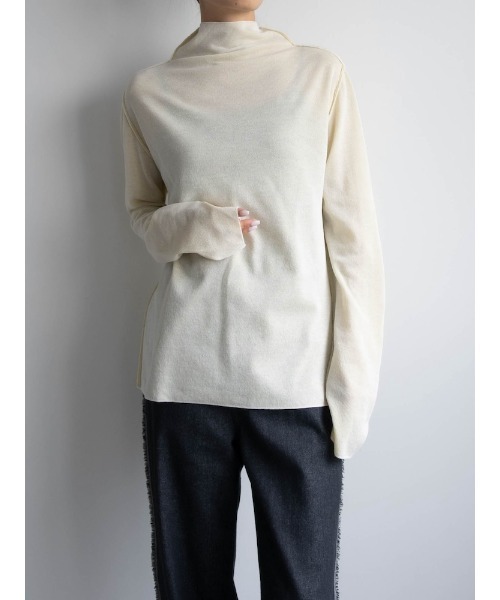 sahara（サハラ）の「Reversible Turtle Neck Top/リバーシブルタートルネックトップ（ニット/セーター・レディース・ブラック/ライラック/ミント/ホワイト・FREE）」の13枚目の写真