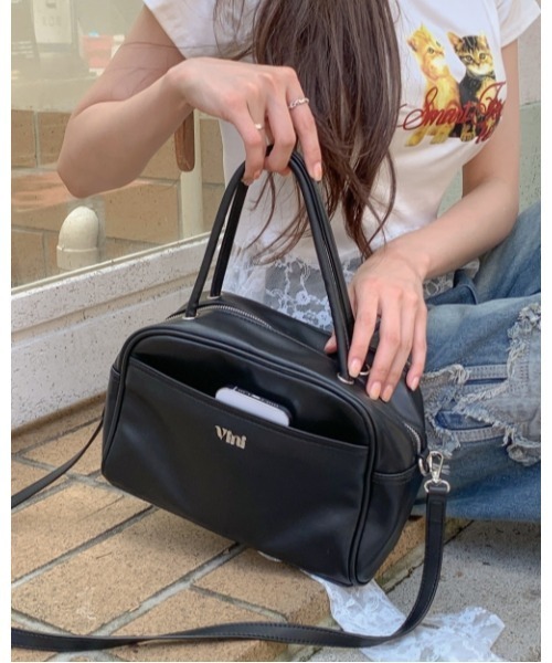 Vini(ヴィニ)の「【Vini】ミニ ボストン トート バッグ(トートバッグ・レディース・シルバー/オフホワイト/ブラック・FREE)」の16枚目の写真