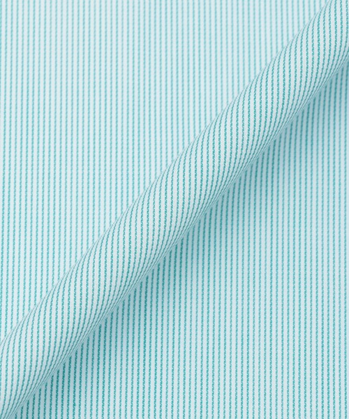 TOKYO SHIRTS(トウキョウシャツ)の「【吸水速乾】 形態安定ノンアイロン ボタンダウン 半袖ビジネスワイシャツ(ビジネスシャツ・メンズ・グリーン・首回り43cm/首回り41cm/首回り39cm/首回り42cm/首回り37cm)」の3枚目の写真