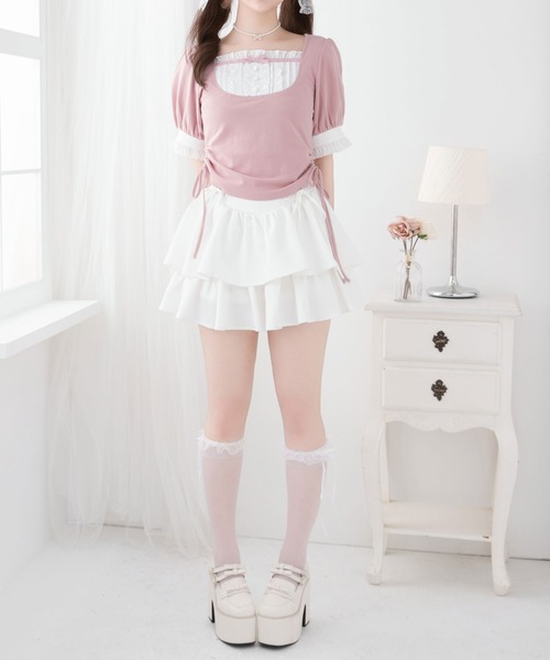 DearMyLove(ディアマイラブ)の「フリルリボンカットソー(Tシャツ/カットソー・レディース・ブラック/ベビーピンク・SMALL/MEDIUM/LARGE)」の15枚目の写真