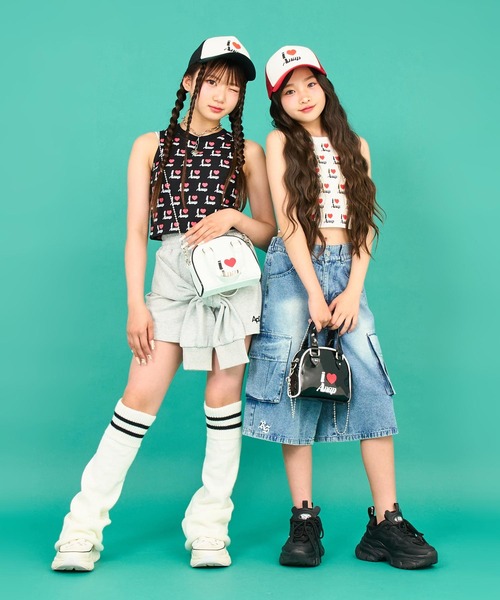 ANAP GｉRL（アナップガール）の「ILOVE ANAP メッシュキャップ（キャップ・キッズ・レッド/ブラック・FREE）」の5枚目の写真