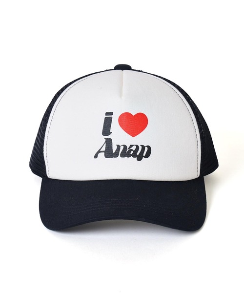ANAP GｉRL（アナップガール）の「ILOVE ANAP メッシュキャップ（キャップ・キッズ・レッド/ブラック・FREE）」の11枚目の写真