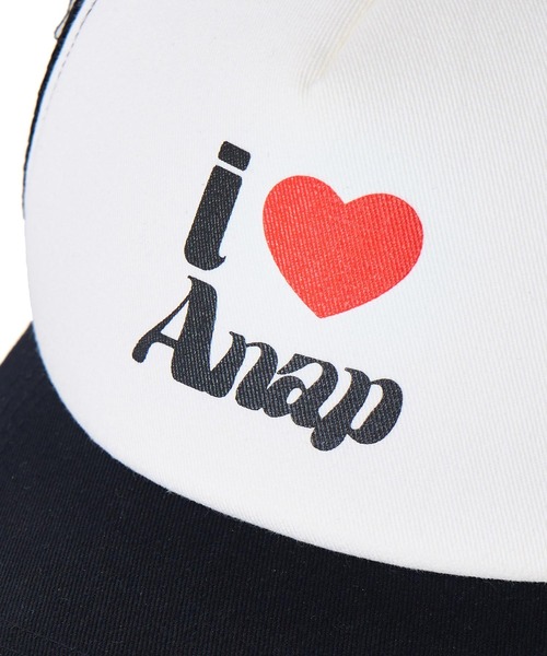 ANAP GｉRL（アナップガール）の「ILOVE ANAP メッシュキャップ（キャップ・キッズ・レッド/ブラック・FREE）」の15枚目の写真