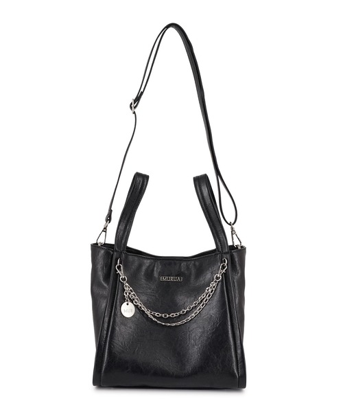 MURUA（ムルーア）の「MURUA(ムルーア)2WAYハンドバッグ MR-B1365 フレームメタル（ハンドバッグ・レディース・ブラウン/ブラック/アイボリー・FREE）」の14枚目の写真