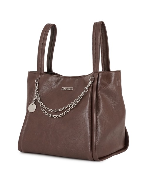 MURUA（ムルーア）の「MURUA(ムルーア)2WAYハンドバッグ MR-B1365 フレームメタル（ハンドバッグ・レディース・ブラウン/ブラック/アイボリー・FREE）」の17枚目の写真