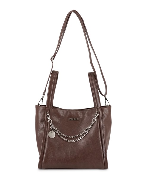 MURUA（ムルーア）の「MURUA(ムルーア)2WAYハンドバッグ MR-B1365 フレームメタル（ハンドバッグ・レディース・ブラウン/ブラック/アイボリー・FREE）」の20枚目の写真