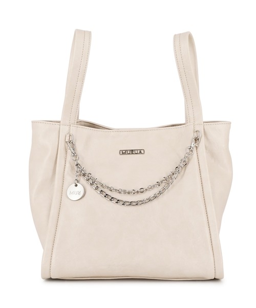 MURUA（ムルーア）の「MURUA(ムルーア)2WAYハンドバッグ MR-B1365 フレームメタル（ハンドバッグ・レディース・ブラウン/ブラック/アイボリー・FREE）」の4枚目の写真